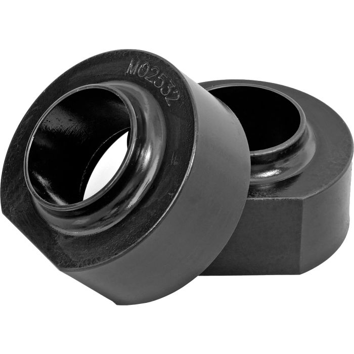 COIL SPRING SPACERS PAIR BLK 1 3/4