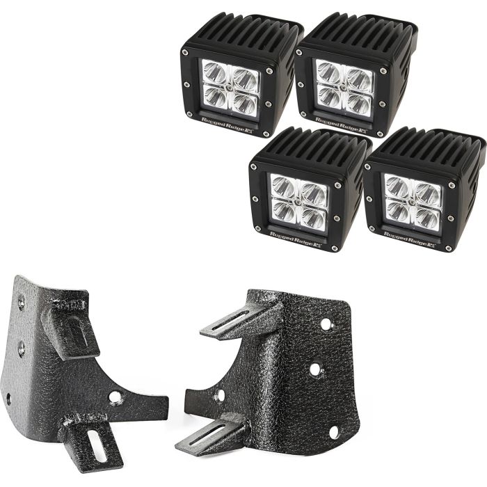 RUR A-PILLAR DUAL SQ LIGHT KIT TJ