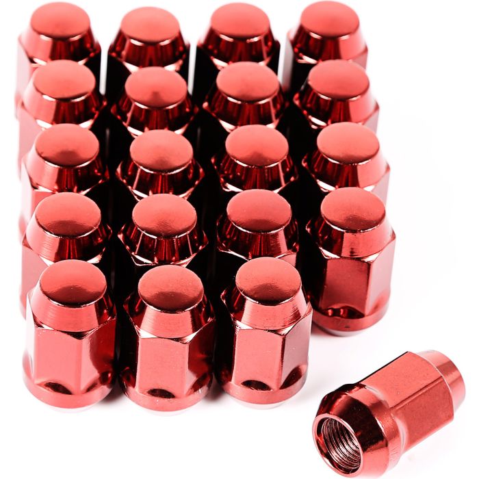 RUR 20PC LUG NUT KIT RED 1/2-20