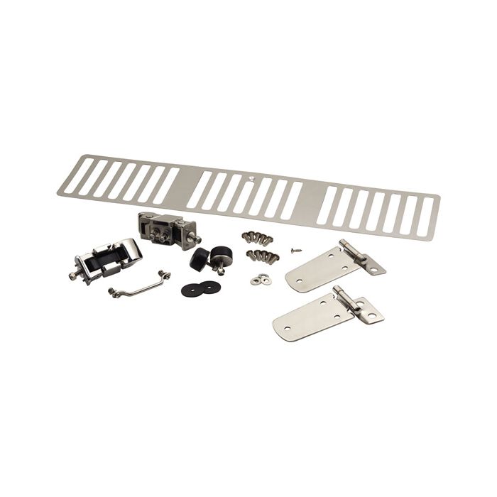 Kentrol 30505 Polished Stainless Steel Hood Set for 97 Jeep Wrangler TJ