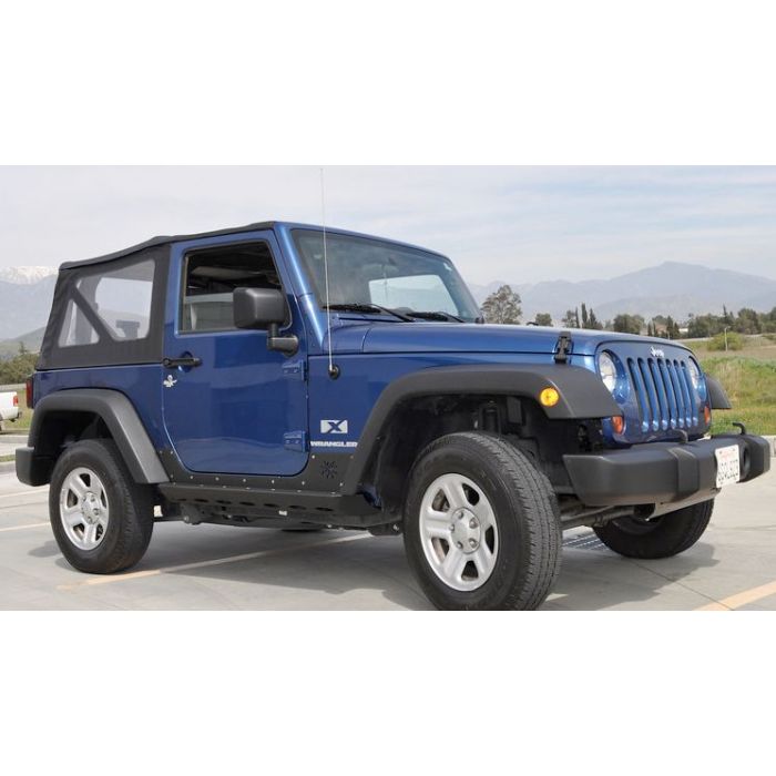 Poison Spyder 17-08-200P1 Steel Brawler Rocker in SpyderShell Armor Coat for 07-18 Jeep Wrangler Unlimited JK