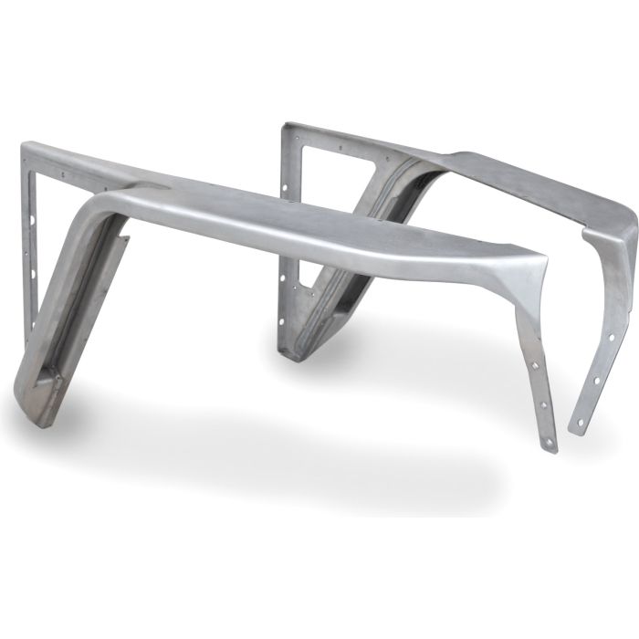 Poison Spyder 14-02-093 3" Tapered Front DeFenders XC Flares with Side Plates in Bare Steel for 97-06 Jeep Wrangler TJ & Unlimited