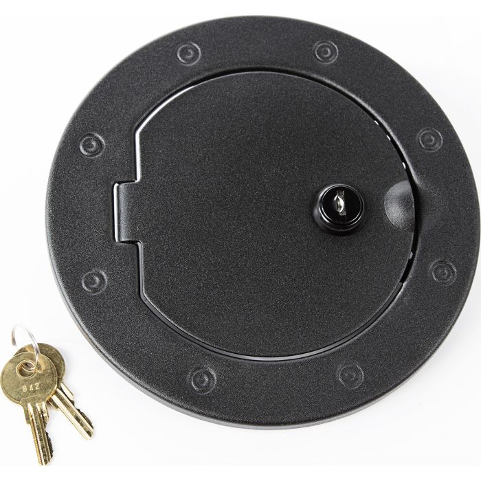 RUR LOCKING GAS CAP DOOR TEX BLK JK