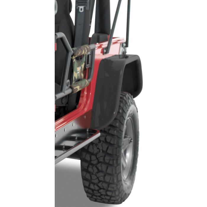 Warrior Products S7322-RAW Rear Tube Flares for 87-95 Jeep Wrangler YJ