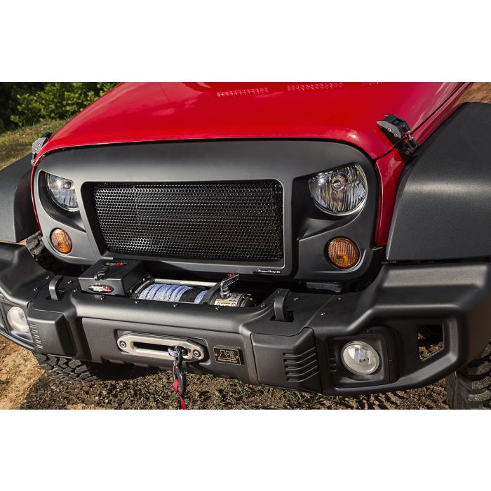 Rugged Ridge 11544.65 Spartacus Front Bumper Kit with Winch Plate for 07-18 Jeep Wrangler JK