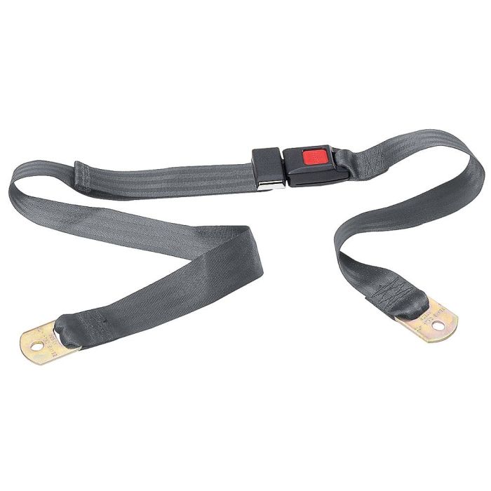 2POINT GRY LAPBELT NONRETRAC W/PUSH BTN