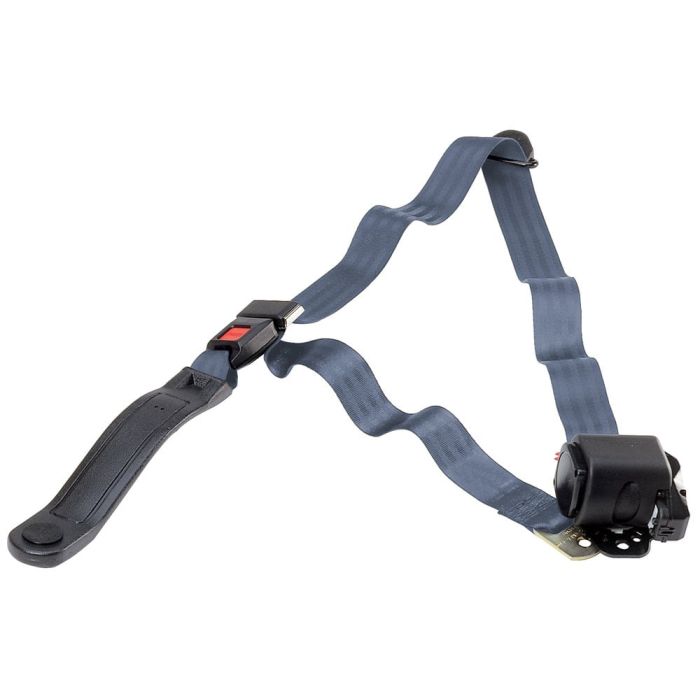 3POINT BLU LAPBELT RETRCTBL W/PSH BTTN W