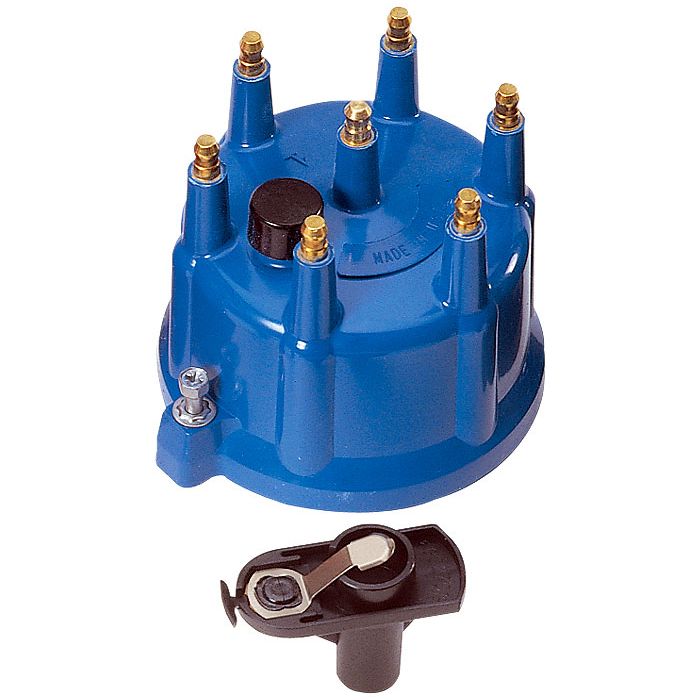 Performance Distributors  Black Distributor Firepower Cap and Rotor for 91-99 Jeep Wrangler YJ, TJ & Cherokee XJ