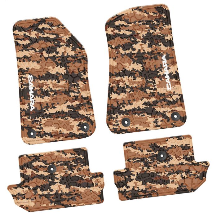 18-24 Jeep JL 2 Dr Front and RearTire Tread/Scorched Earth Scene w/ Sahara Insert - Cyberflage w/ White Insert