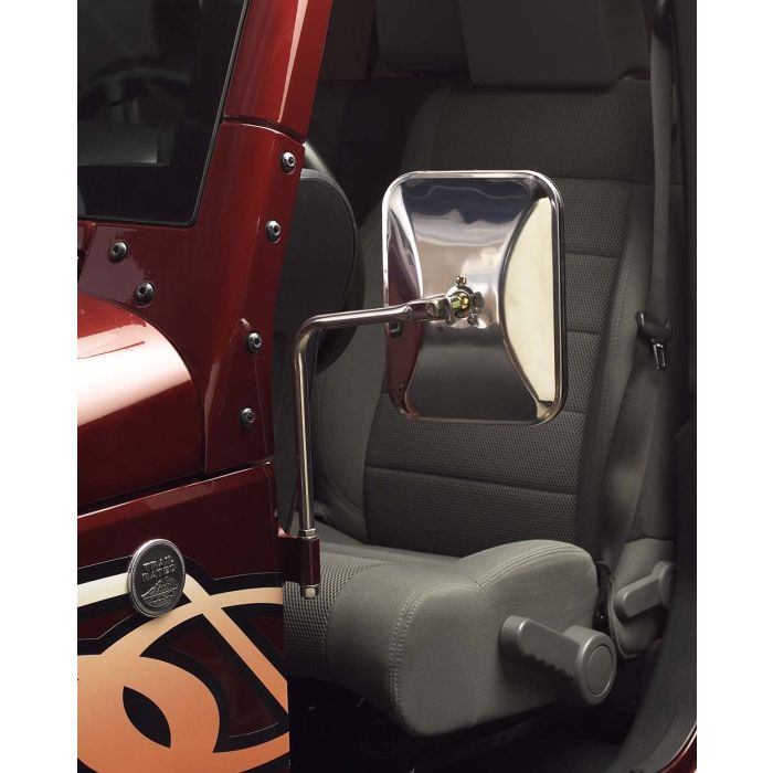 Olympic 4x4 Products  Safari Mirrors for 76-18 Jeep CJ-5, CJ-7 & CJ-8 Scrambler, Wrangler YJ, TJ, JK & Unlimited