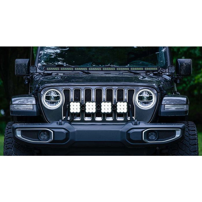 Jeep JL SS5 4-Pod CrossLink Grille Lightbar Kit  Pro White Combo