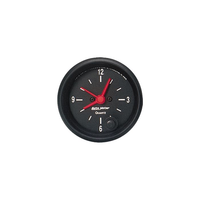 Auto Meter 2632 Black Faced Mechanical 2-1/16" Clock Gauge 