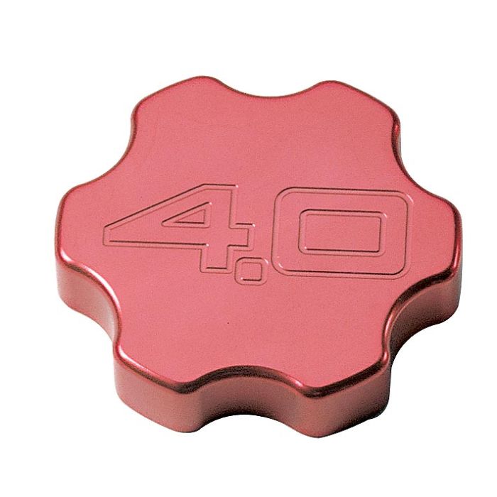 New Century Manufacturing  Billet Aluminum Oil Cap Cover for 4.0L 6CYL with 6 Ribbed Cap