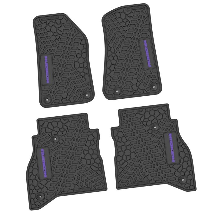 20-24 Jeep Gladiator Front and RearTire Tread/Scorched Earth Scene w/ Rubicon Insert - Black w/ Purple Insert