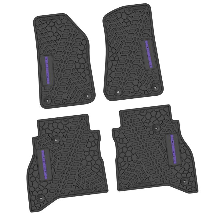 20-24 Jeep Gladiator Front and RearTire Tread/Scorched Earth Scene w/ Rubicon Insert - Black w/ Purple Insert