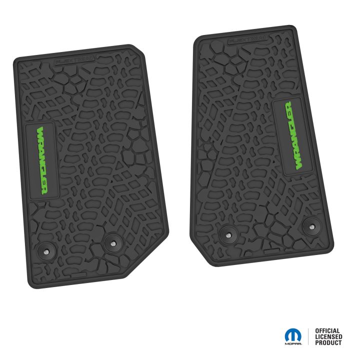 14-18 Jeep JK 2 Dr Front -Tire Tread/Scorched Earth Scene w/ Wrangler Insert - Black w/ Lime Insert