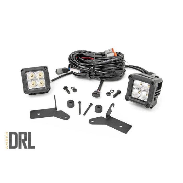 RC 2IN LED CHR AMB DRL W/ COWL MOUNT JL