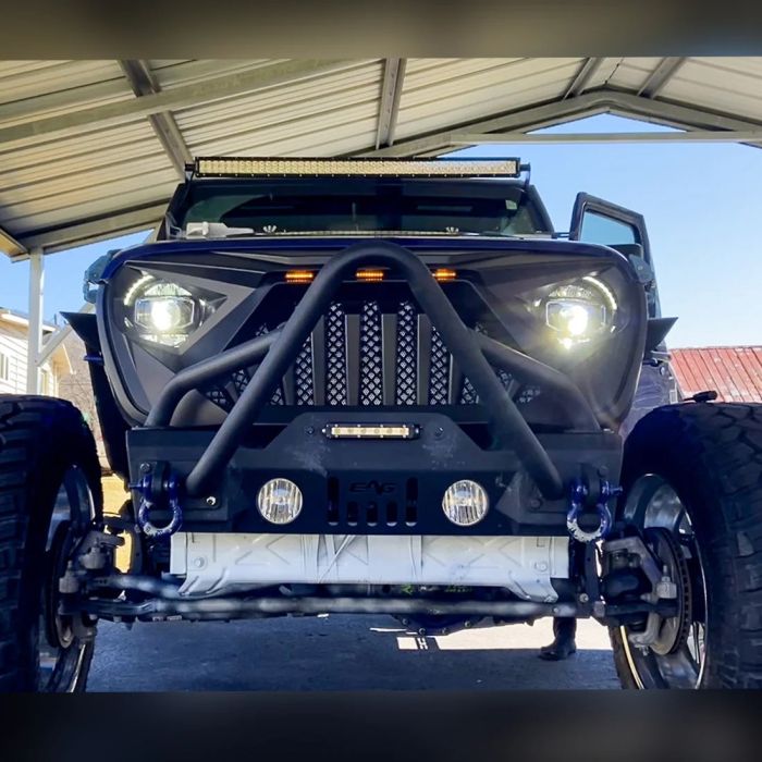 American Modified AMJPCC00101 9" Round Halo DRL LED Headlights W/ Start-up Animation for 18-26 Jeep Wrangler JL & Gladiator JT