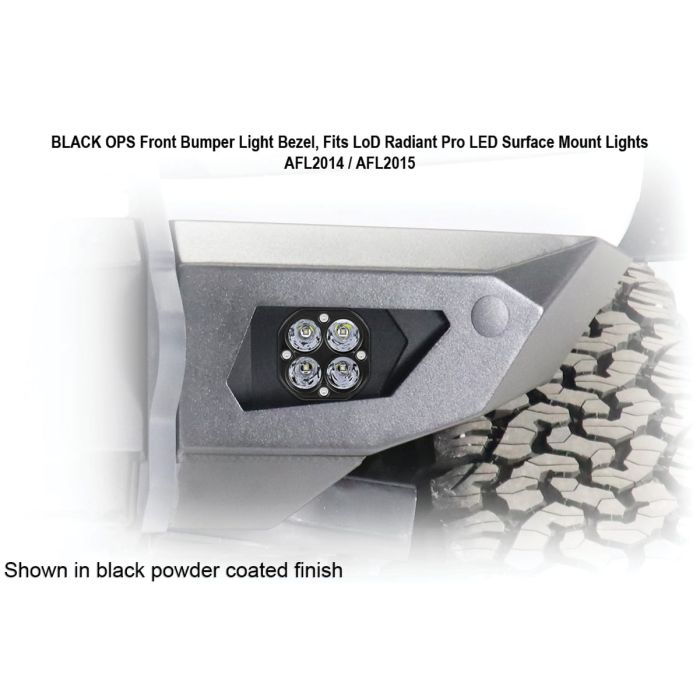 LoD Offroad  Black Ops Front Light Bezels for 21-25 Ford Bronco