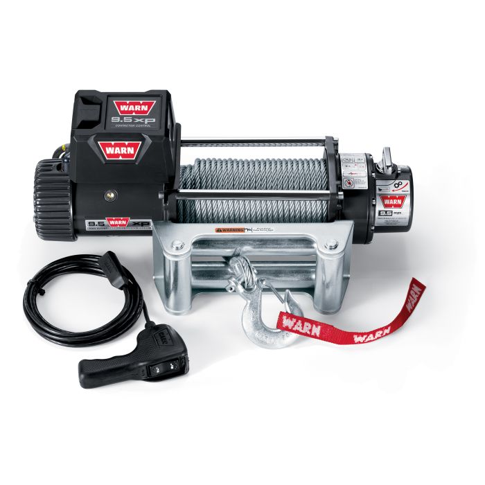 WARN 68500 9.5xp Self-Recovery Winch with 100' Wire Rope and Roller Fairlead 