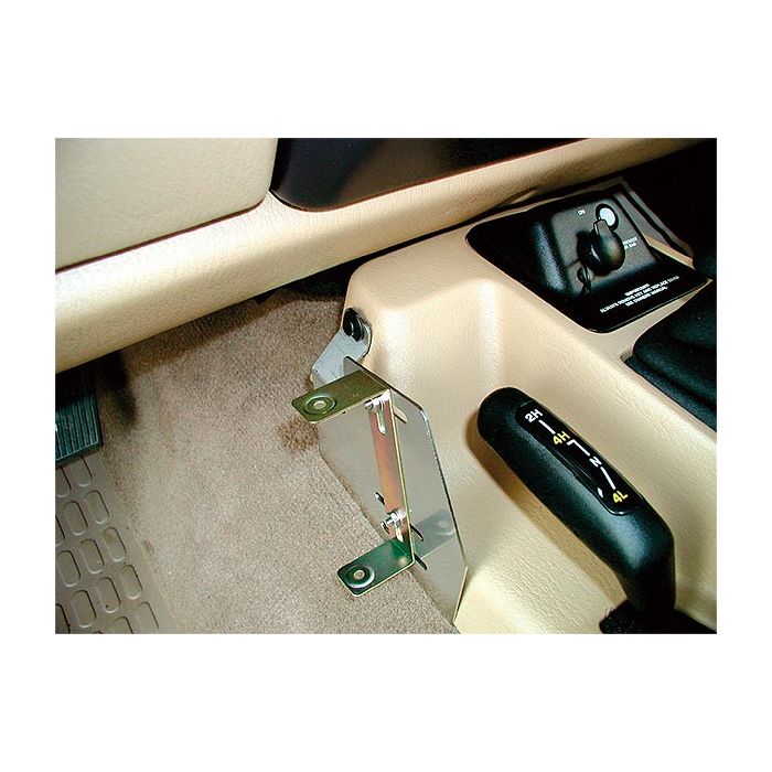 Quadratec  CB Radio Mounting Bracket in Stainless Steel for 97-06 Jeep Wrangler TJ & Unlimited with Factory Center Console