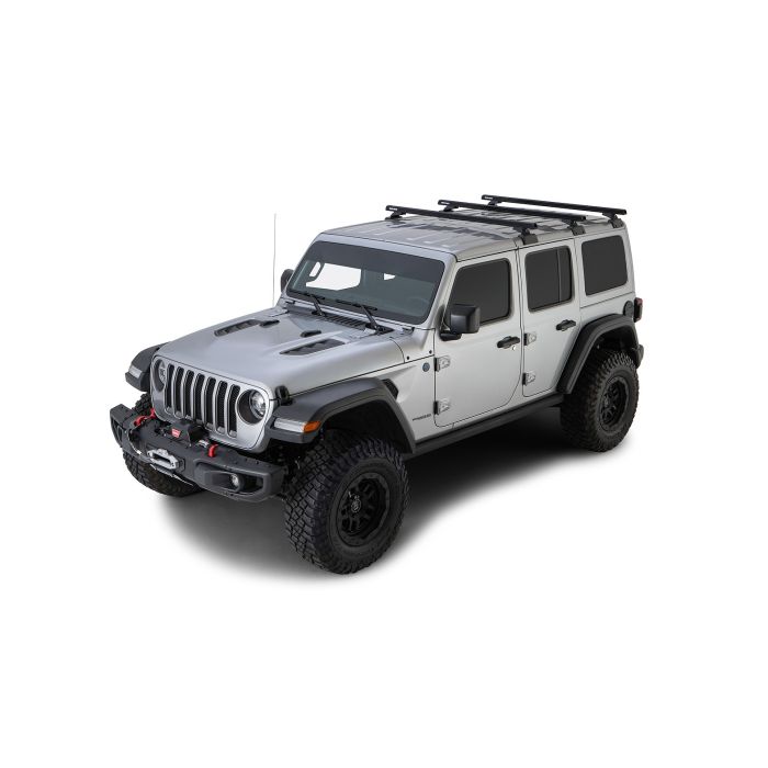 Rhino-Rack  HD 59" 3-Bar Backbone Roof Rack for 18-19 Jeep Wrangler Unlimited JL 4-Door w/ Hardtop
