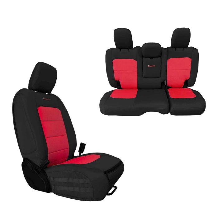 BARTACT 2018-22 JEEEP JLU FRONT SEAT COVERS-RED