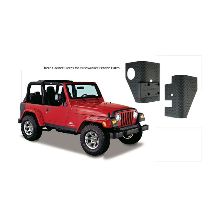 Bushwacker 14001 TrailArmor Rear Corners Guards for 97-06 TJ Bushwacker Fender Flares