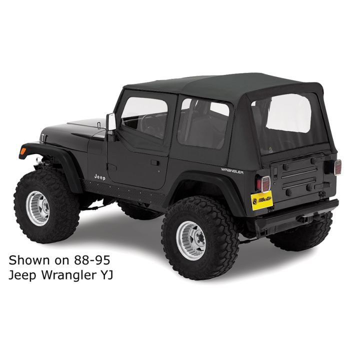 Bestop 5111901 Replace-a-top Soft Top with Upper Door Skins for 86-1/2 - 87 Jeep Wrangler YJ