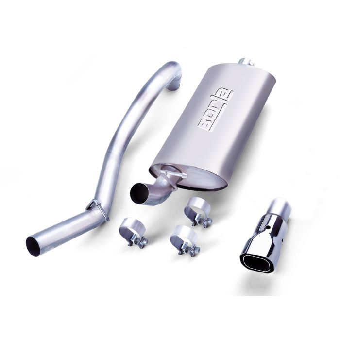 Borla 14728 T-304 Stainless Steel Cat-Back System for 97-99 Jeep Wrangler TJ with 2.5L I-4 & 4.0L I-6 Engines