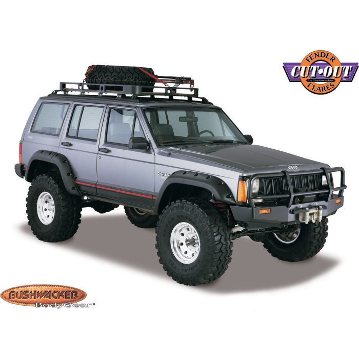 Bushwacker 10911 07 Cut-Out Fender Flares for 84-01 Jeep Cherokee XJ 4 Door