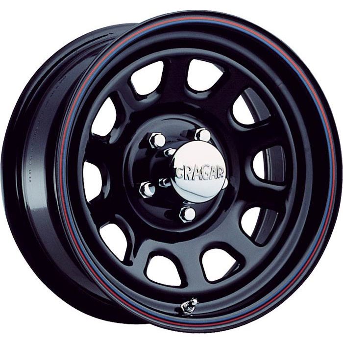 Cragar  Series 342 Black "D" Window Wheel for Jeep Vehicles with 5x5.5 Bolt Pattern