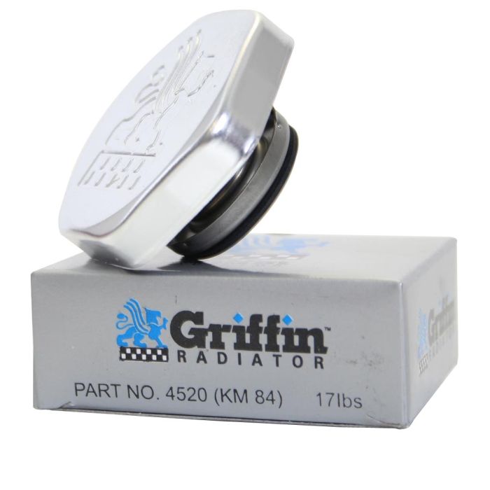 Griffin Radiator & Thermal Products KM-84 Aluminum Radiator Cap in Silver for Griffin Products Radiators