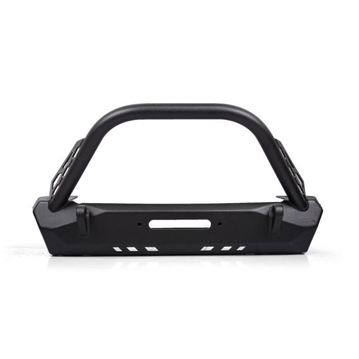 Crawltek Revolution -  Pyro Stubby Front Bumper with Flat Top Stinger - Wrangler CJ/YJ/TJ