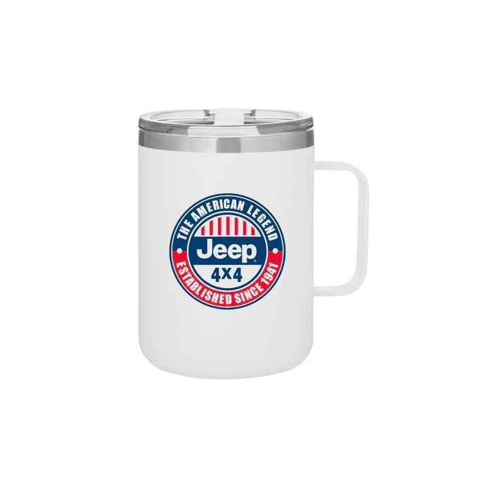 Mug - Jeep® American Legend Powder Coated Camper 16oz - White