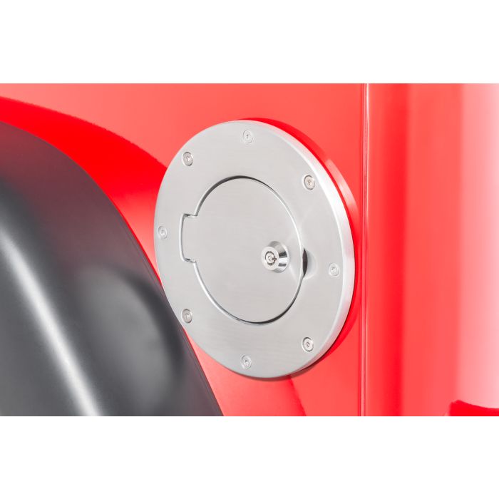 RR BRUSHED ALUM LOCKING GAS COVER TJ