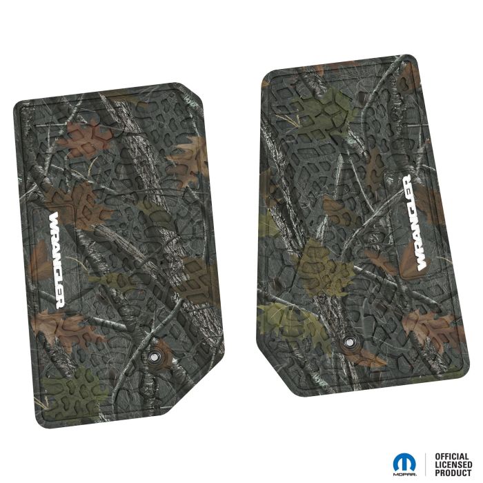 07-13 Jeep JK 2 Dr Front -Tire Tread/Scorched Earth Scene w/ Wrangler Insert - Rugged Woods w/ White insert
