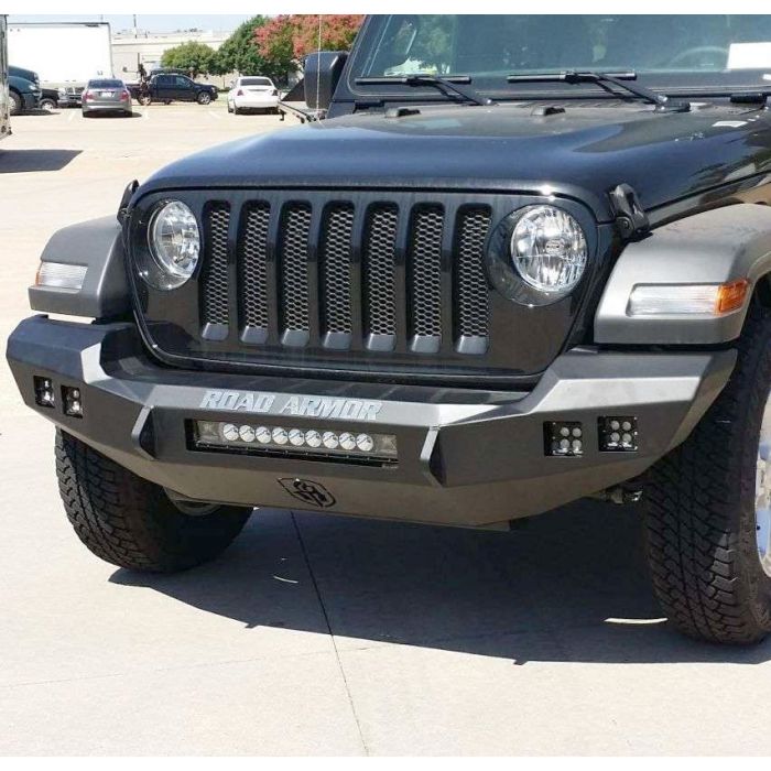 RDA STEALTH FR STD BUMPER JL JT BLK