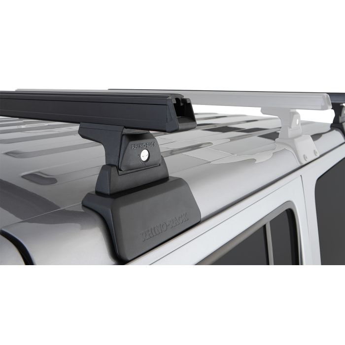 Rhino-Rack  2-Bar Backbone Roof Rack with Quick Mount Legs for 18-20 Jeep Wrangler JL Unlimited with Hardtop