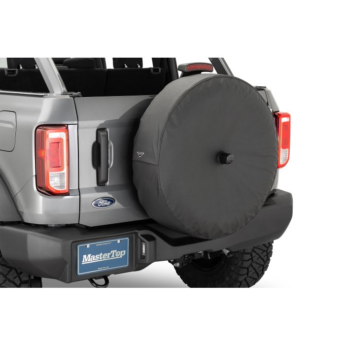 MasterTop  Spare Tire Cover in Black for 21-25 Ford Bronco