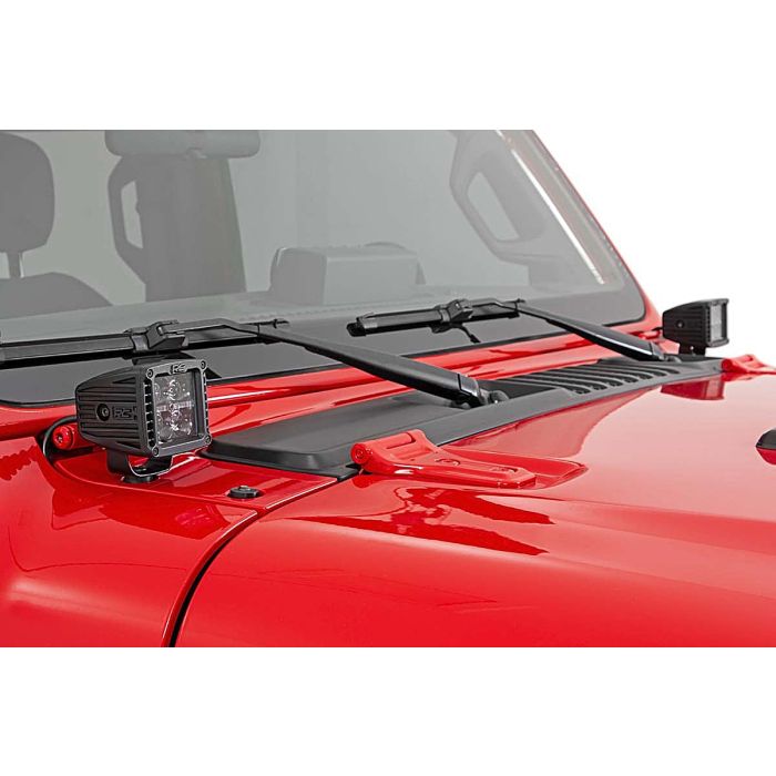 Rough Country  2" LED Cube Easy Mount Kit for 18-22 Jeep Wrangler JL & 20-22 Gladiator JT