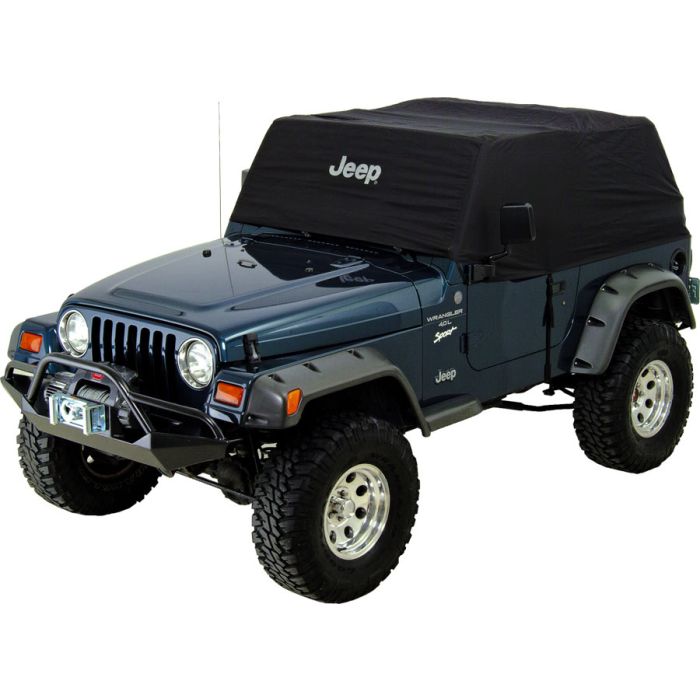 Mopar 82208408 Jeep Logo Cab Cover in Black for 97-06 Jeep Wrangler TJ