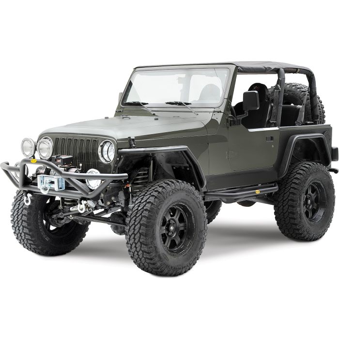 Smittybilt 76721 Front SRC Bumper in Textured Black for 87-06 Jeep Wrangler YJ, TJ & Unlimited