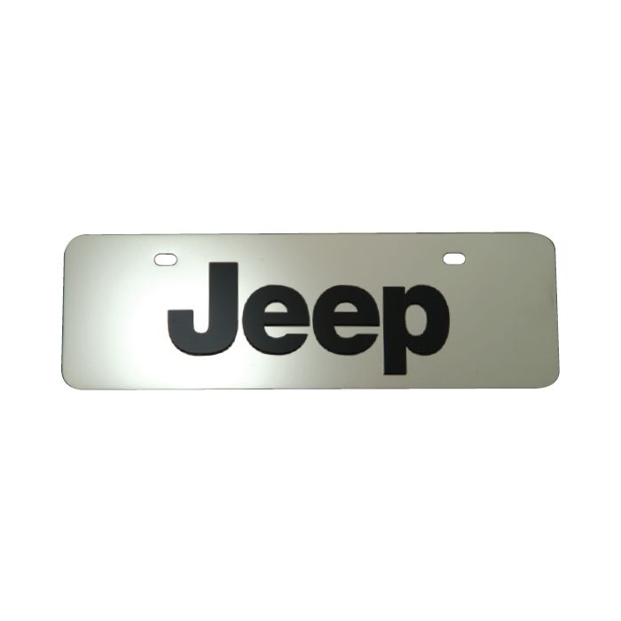 POLISHED JEEP LOGO ON EURO PLATE