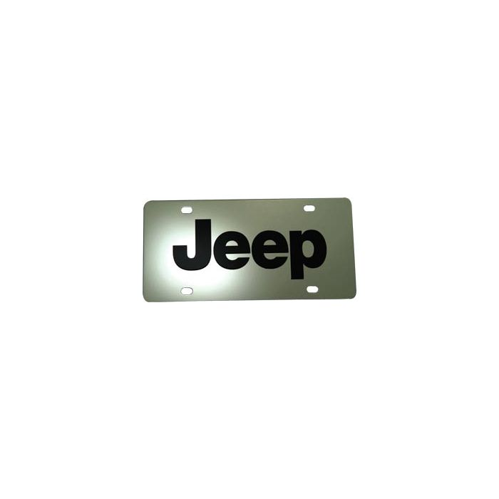 POLISHED JEEP LOGO LICENSE PLATE