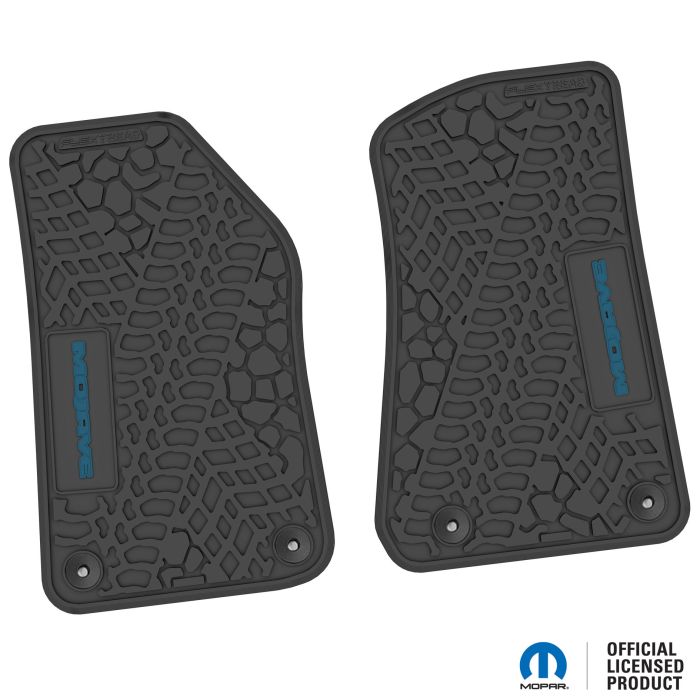 18-24 Jeep JL 2 Dr/Gladiator Front -Tire Tread/Scorched Earth Scene w/ Mojave Insert - Black w/ Dark Blue Insert