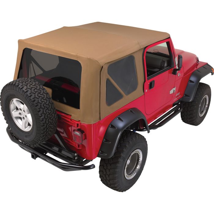 Rampage Products  Complete Soft Top Kit with Tinted Windows for 97-06 Jeep Wrangler TJ with Full Steel Doors