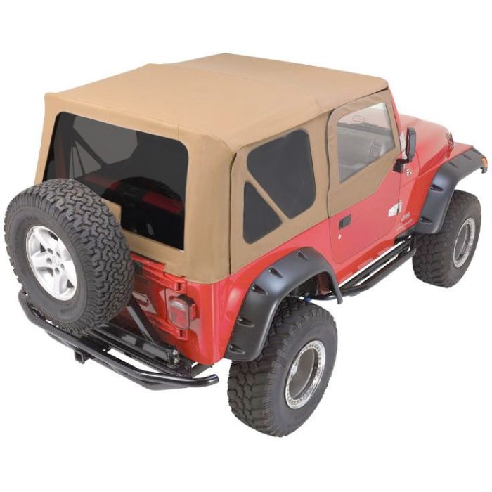 Rampage Products  Complete Soft Top Kit with Upper Doors & Tinted Windows for 97-06 Jeep Wrangler TJ