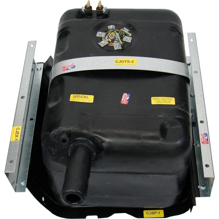 MTS 0050XL Polyethylene 21 Gallon Fuel Tank with Complete Installation Kit for 72-77 Jeep CJ with factory 15 Gallon Tank