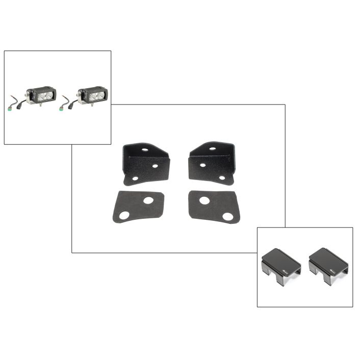 Quadratec  Ultimate Windshield Light Pod Combo for 07-18 Jeep Wrangler JK 